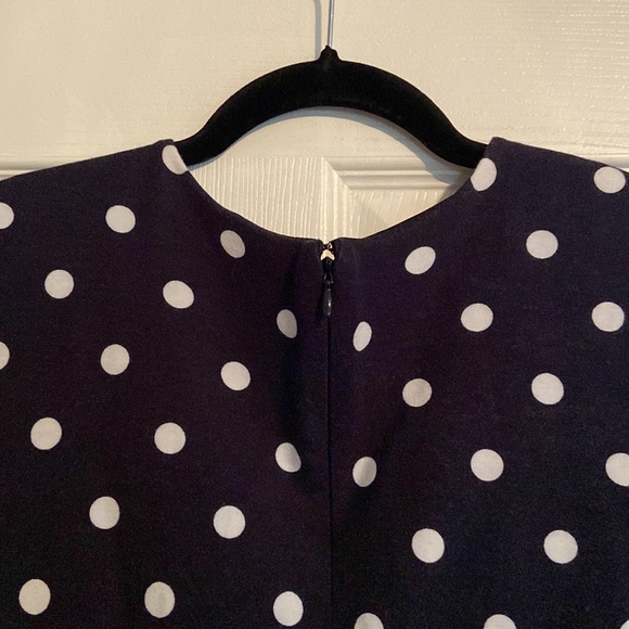 Dark Navy Faux Wrap Dress. - Picture 6 of 7